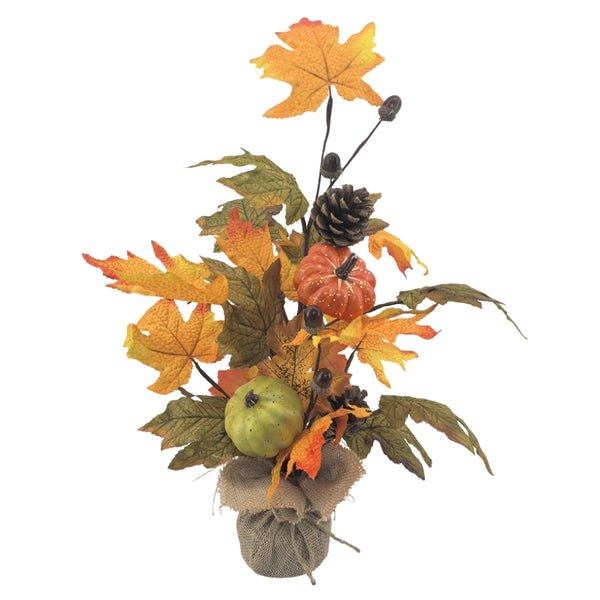 autumn collection fall leaves  pumpkins pot  51cm