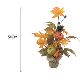 autumn collection fall leaves  pumpkins pot  51cm