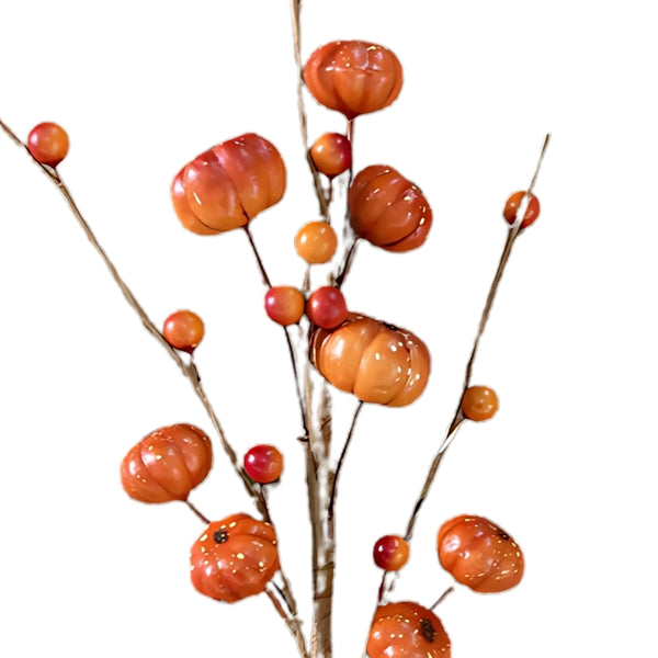 autumn collection mini pumpkins pick  31cm