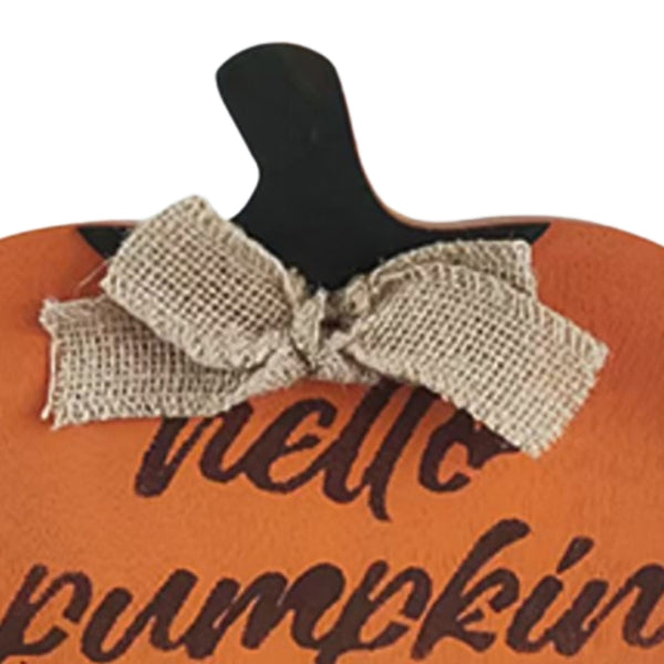 autumn collection wooden hello pumpkin decoration  25cm
