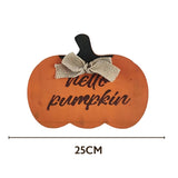 autumn collection wooden hello pumpkin decoration  25cm