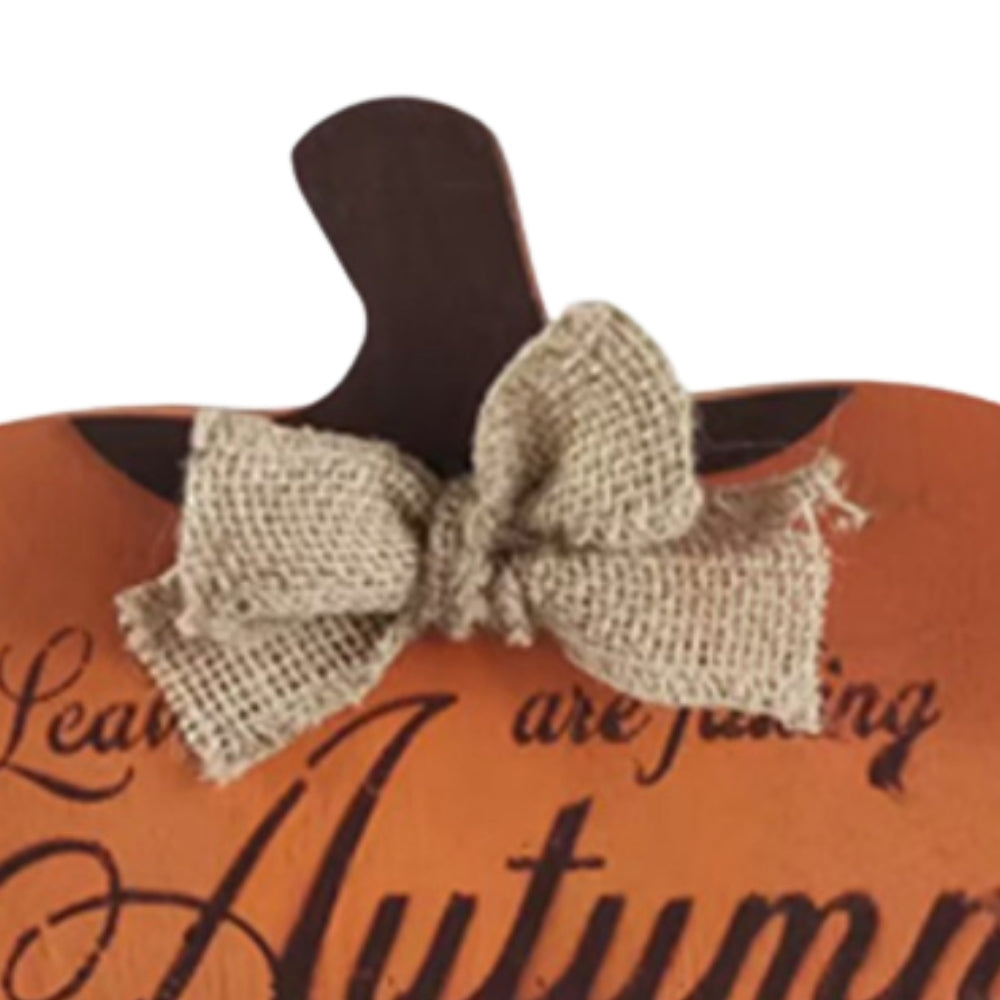 autumn collection pumpkin plaque  25cm rustic wood decor