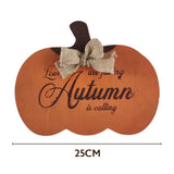 autumn collection pumpkin plaque  25cm rustic wood decor