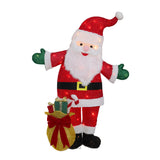 Christmas 3D Santa with Sack LED Figure | Warm White Micro LEDs, Adaptor, Indoor