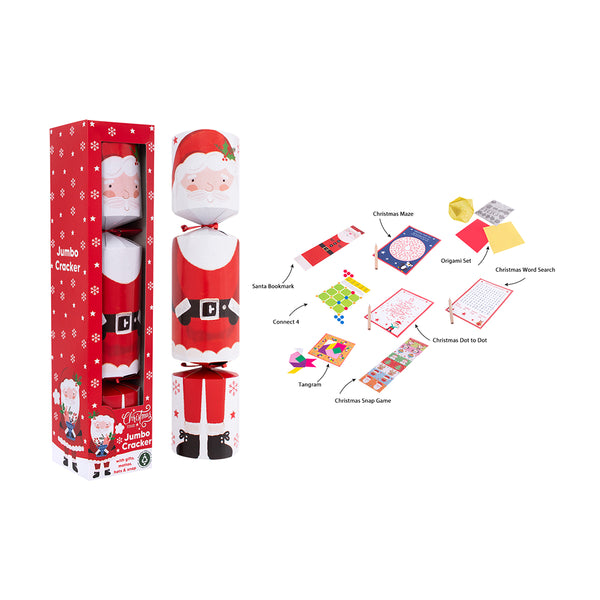 Christmas Jumbo Santa Activity Cracker | Assorted Designs, Games and Puzzles