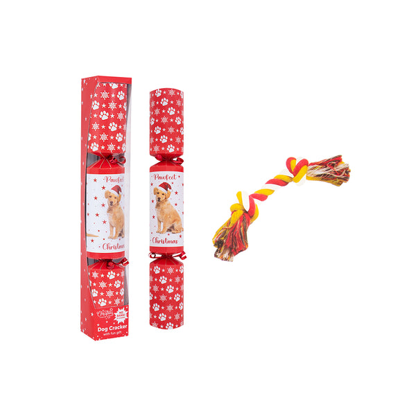 Christmas Pet Dog Cracker Rope Toy | Festive Red, Braided, Assorted Colours