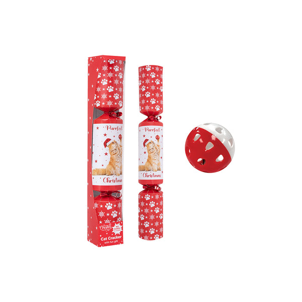 Christmas Interactive Cat Cracker Toy | No Bang, Assorted Colours, Two Sizes