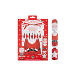 Christmas Make Your Own Santa Crackers | Pack of 6, 12 Inches, Red and White