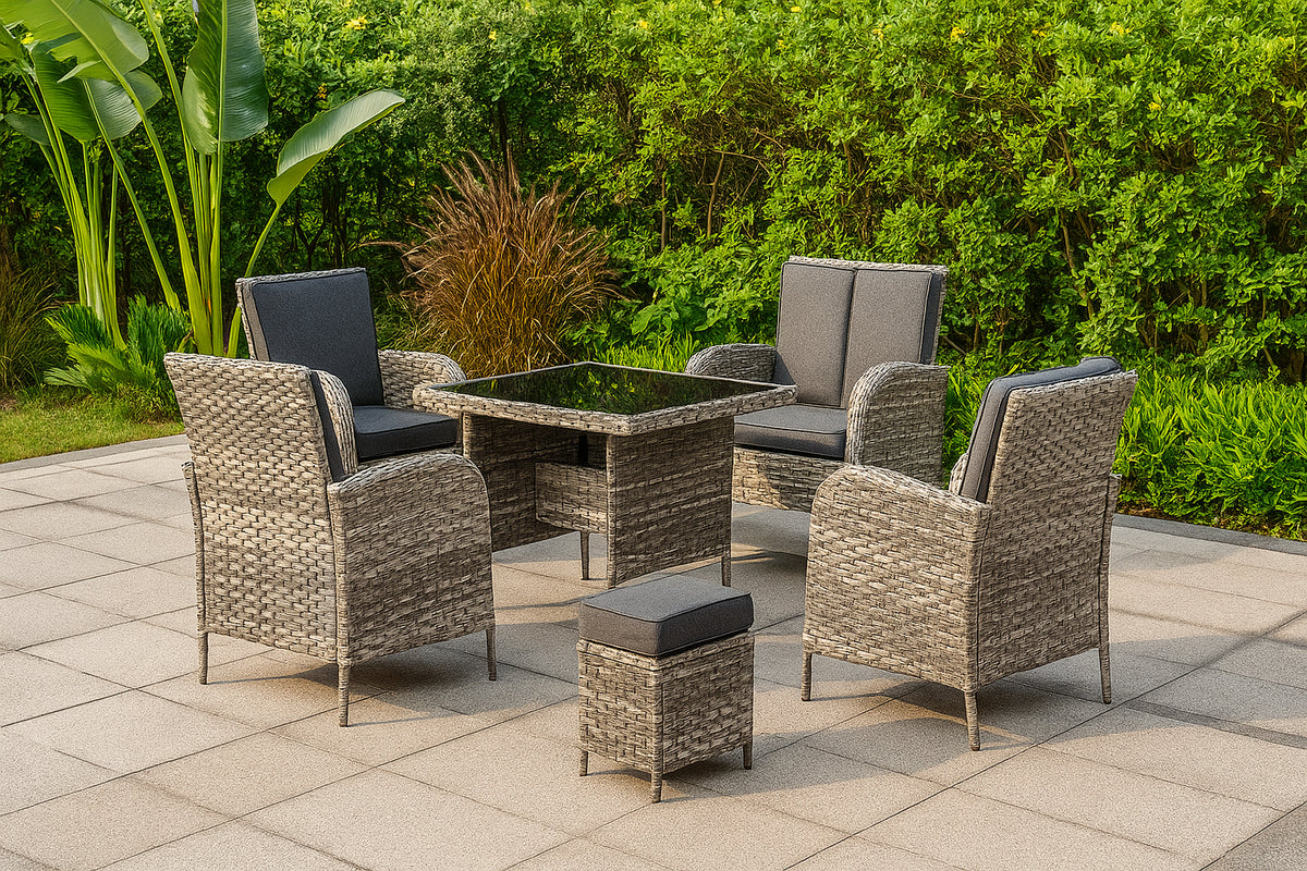 Icon 4 Seater Brown Rattan Furniture Set | 6 Piece