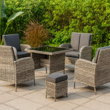 Icon 4 Seater Brown Rattan Furniture Set | 6 Piece