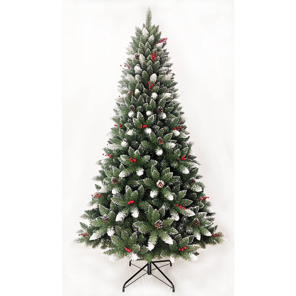Christmas Vermont Frosted Cone and Berry Christmas Tree | 8ft