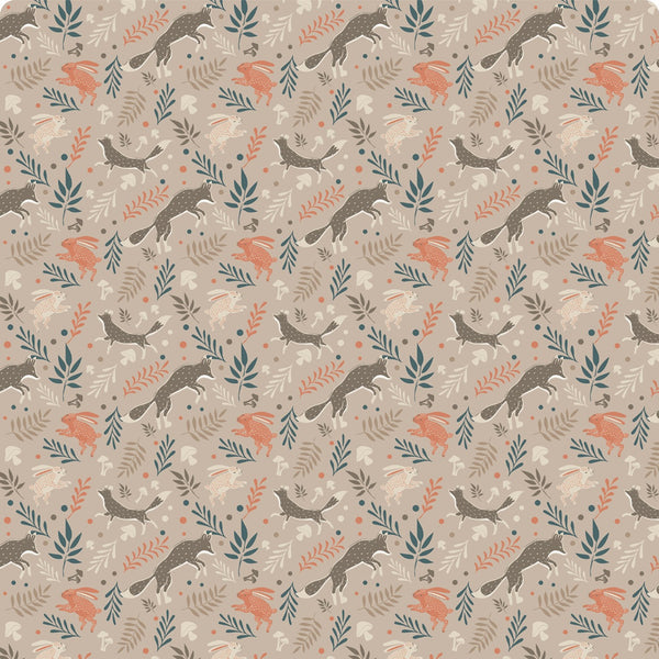 Country Club Woodland Creatures Printed Throw | 120x150cm Flannel