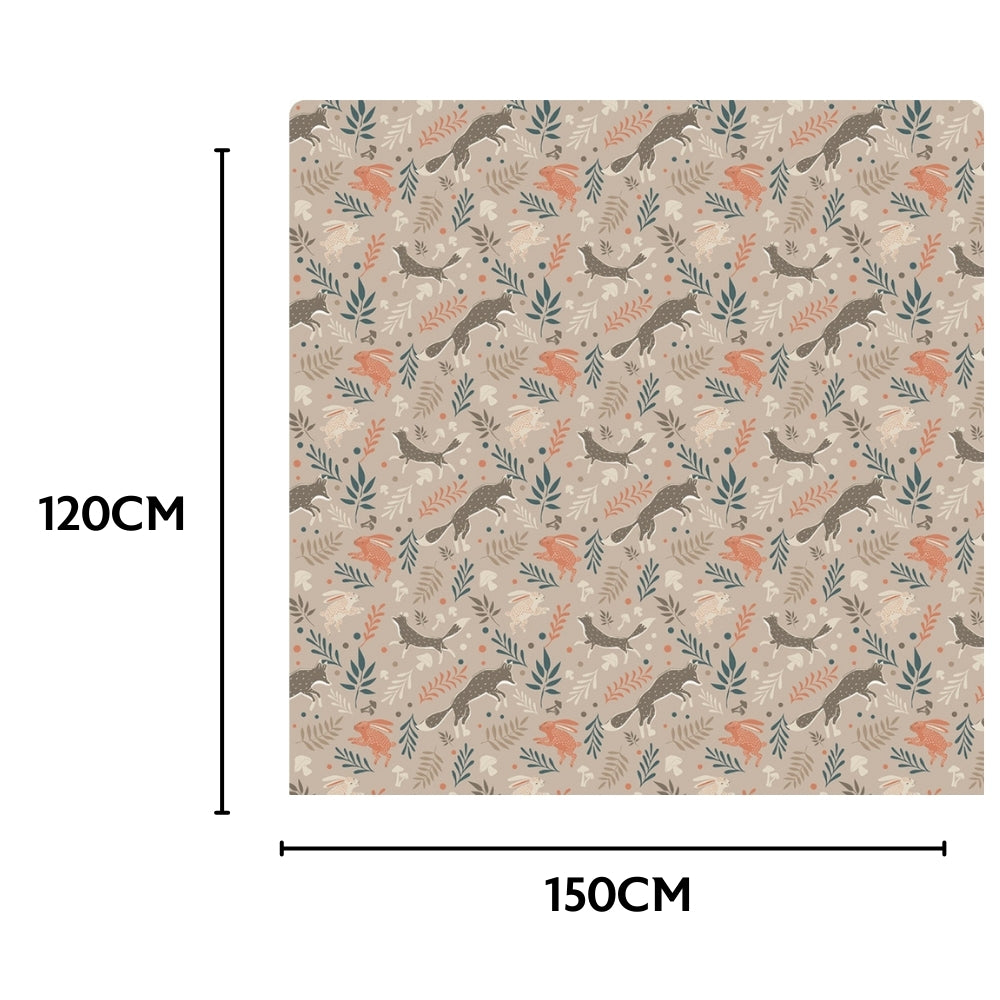 Country Club Woodland Creatures Printed Throw | 120x150cm Flannel