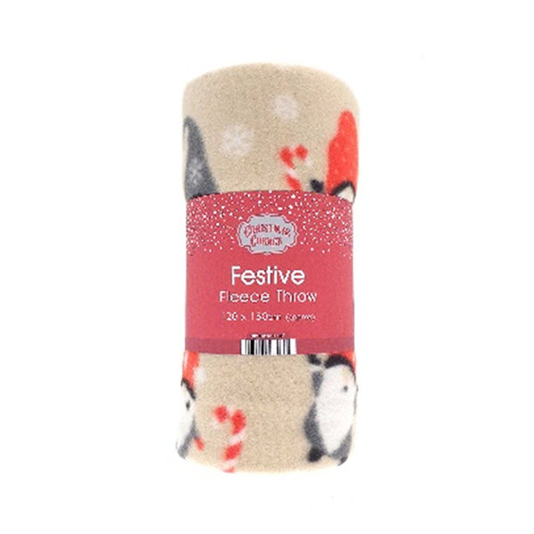 Christmas Gonk Throw Blanket | 120 x 150cm, Soft Fleece, Lightweight