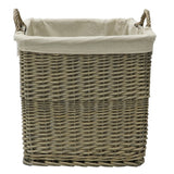 Antique Washed Willow Lined Log Basket - Fireside - 1 Pack - view 1