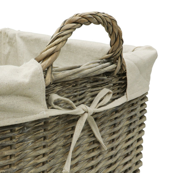 Antique Washed Willow Lined Log Basket - Fireside - 1 Pack - view 2