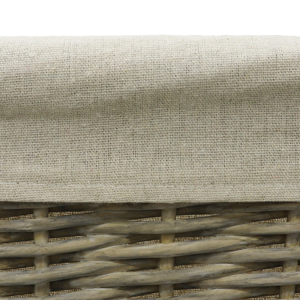 Antique Washed Willow Lined Log Basket - Fireside - 1 Pack - view 3