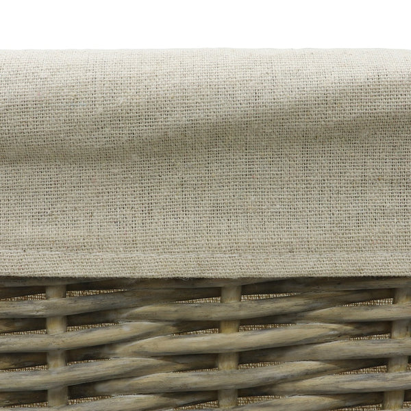 Antique Washed Willow Lined Log Basket - Fireside - 1 Pack - view 3