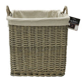 Antique Washed Willow Lined Log Basket - Fireside - 1 Pack - view 5