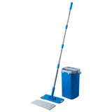 Kleaner Flat Mop and Bucket Set | Hands-Free Wringing, Extendable Handle
