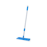 Kleaner Microfibre Flat Mop with Telescopic Handle | Swivel Head, Washable Pad