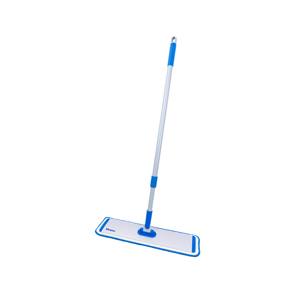 Kleaner Microfibre Flat Mop | 45cm Head, 360° Swivel, Adjustable Handle