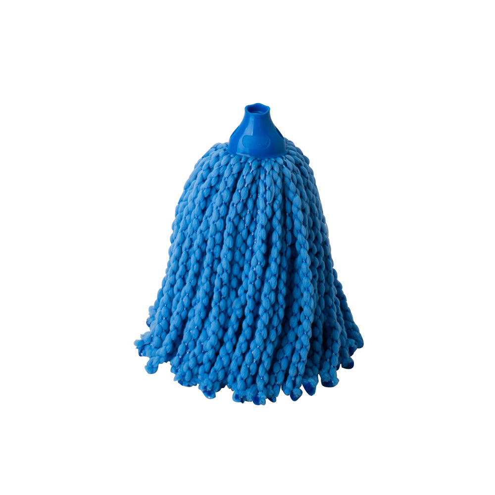 Kleaner Microfibre Water Mop Refill | Twisted Strands, Threaded Connector, Blue
