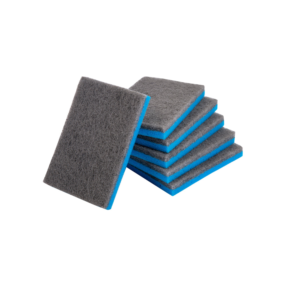 Kleaner Dual-Texture Sponge Scourers | Pack of 6, Assorted Colours