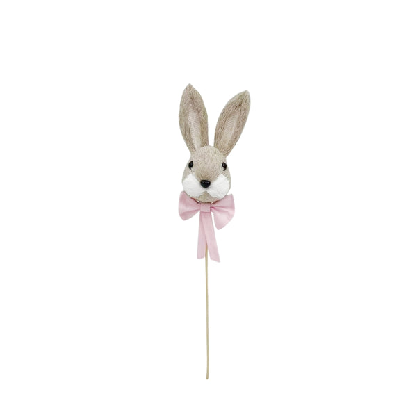 Rabbit with Bow Decorative Craft Pick for Floral Arrangements | 37cm