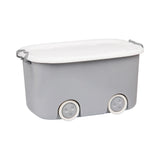 Rolling Storage Box with Wheels | 45 Litre Capacity, Grey and White