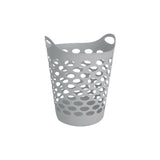 Home Solutions Flexi Perforated Laundry Basket | 45L, Grey, Dual Handles