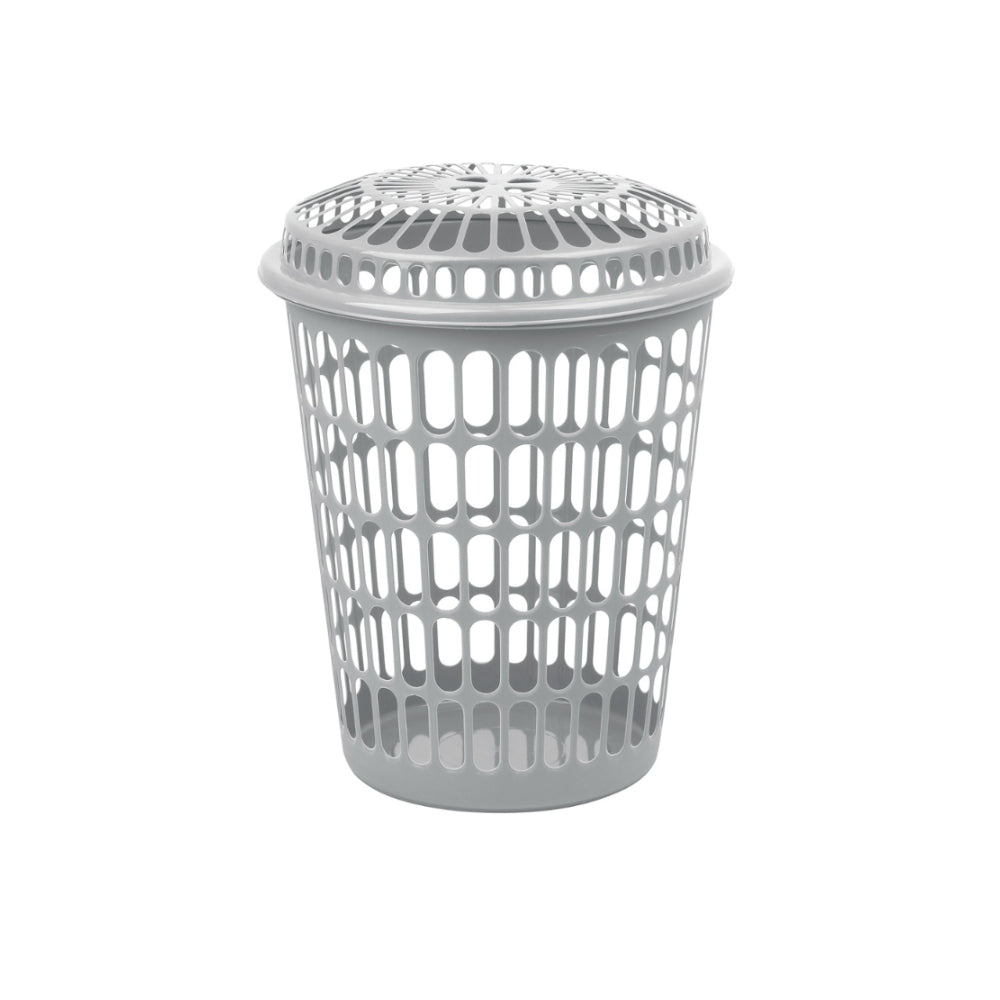 Home Solutions Grey Laundry Basket with Ventilated Lid | 45L