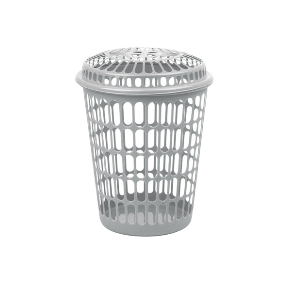 Home Solutions Grey Laundry Basket with Ventilated Lid | 45L