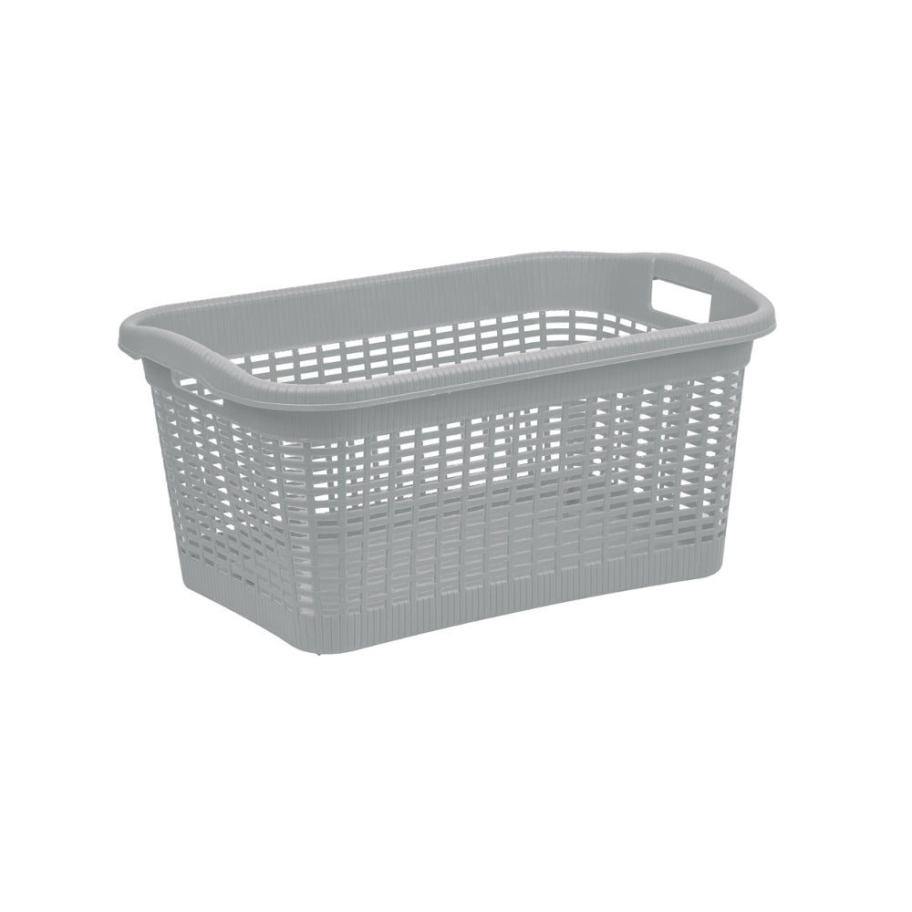 Grey Rattan-Style Laundry Basket | 40L