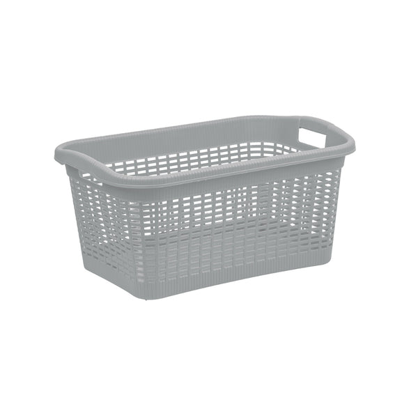 Grey Rattan-Style Laundry Basket | 40L