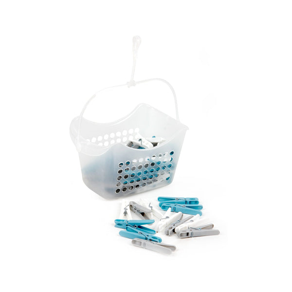 Hanging Peg Basket with 36 Pegs | Includes Basket and Pack of 36 Pegs