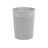 Home Solutions Rattan-Style Open-Top Waste Bin | 10L, Grey, Cylindrical