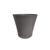 Fino Slate Grey Tapered Plant Pot | 30cm, Integrated Base Tray
