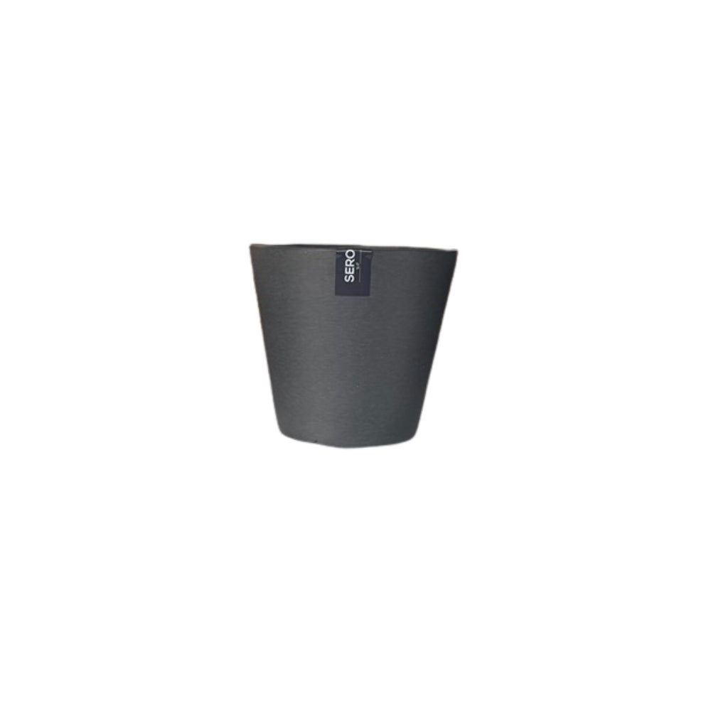 Sero Slate Grey Tapered Plant Pot | 20cm, Compact Minimalist Design