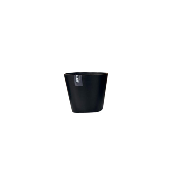 Sero Charcoal 17.5cm Tapered Plant Pot | Contemporary Indoor Planter