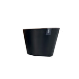 Sero Charcoal Tapered Plant Pot | 26cm, Flat Base, Wide Opening
