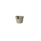 Sero Warm Beige Tapered Plant Pot | 14cm, Matte Finish, Broad Base