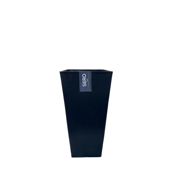 Sero Graphite Tall Square Tapered Planter | 26cm, Modern Design
