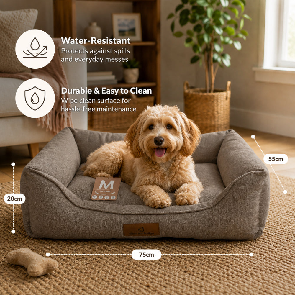 Cosy Pet Couch Pet Bed - 75 x 55 x 20cm - Water-Resistant