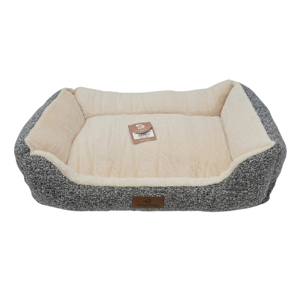 Zipped Fluffy Bolster Couch Pet  Bed | 75 x 55 x 20cm