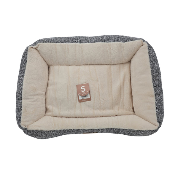 Zipped Fluffy Bolster Couch Pet  Bed | 75 x 55 x 20cm