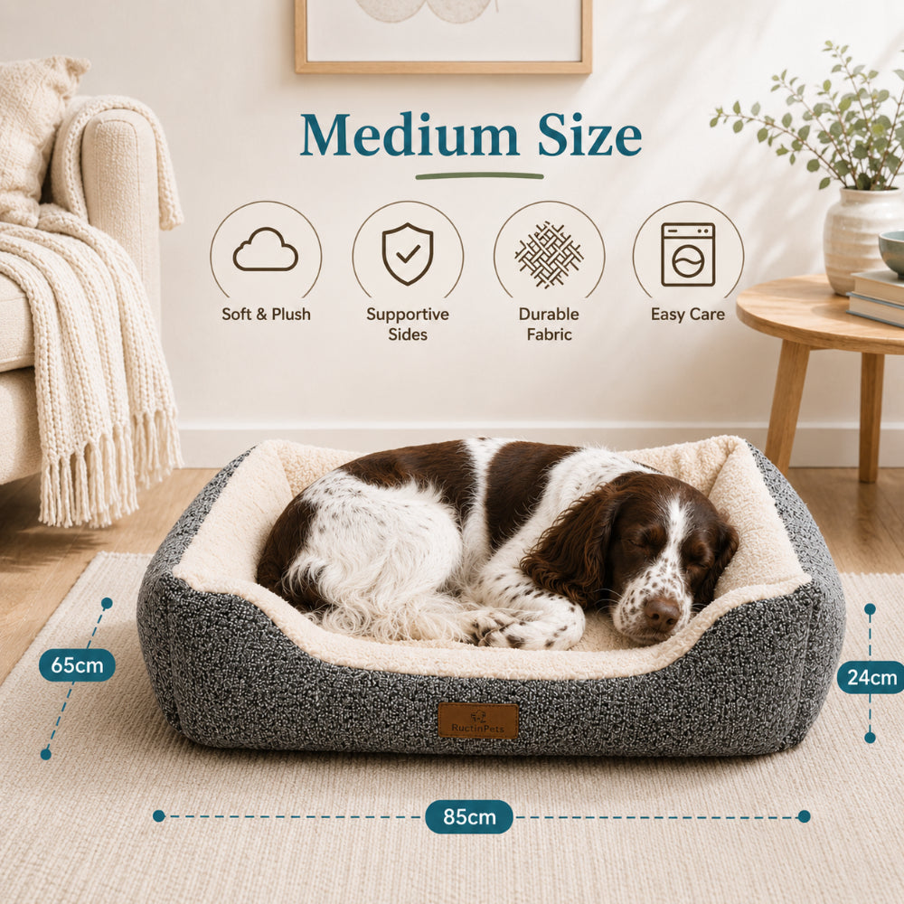 Cosy Pet Fluffy Couch Bed - 85 x 65 x 24cm - Machine Washable