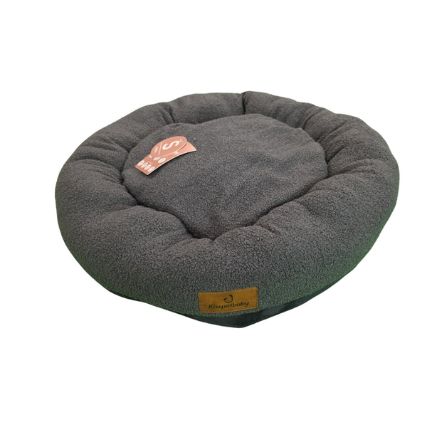Donut Gaya Small Pet Bed | 60 x 60cm, Dark Grey, Easy-Clean