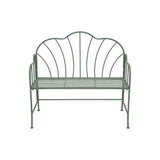 Lifestyle Living Curva Sage Green Garden Bench | Scalloped Backrest