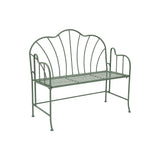 Lifestyle Living Curva Sage Green Garden Bench | Scalloped Backrest